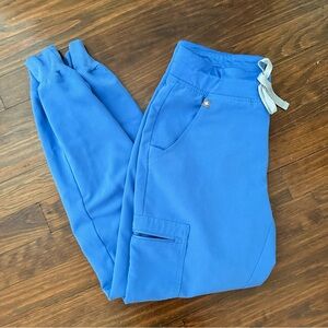 Figs ceil blue jogger scrub pants